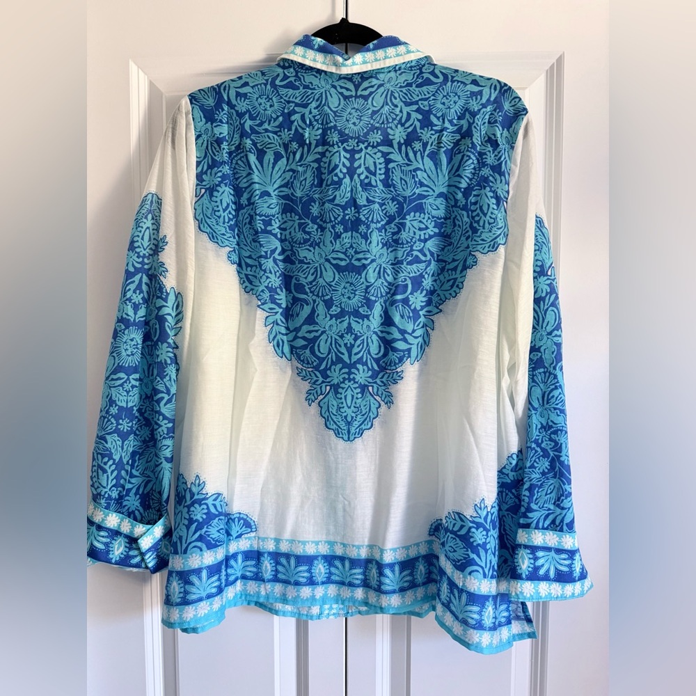 NWT LILLY Pulitzer Kiran Button Down Top XL - Picture 2 of 3